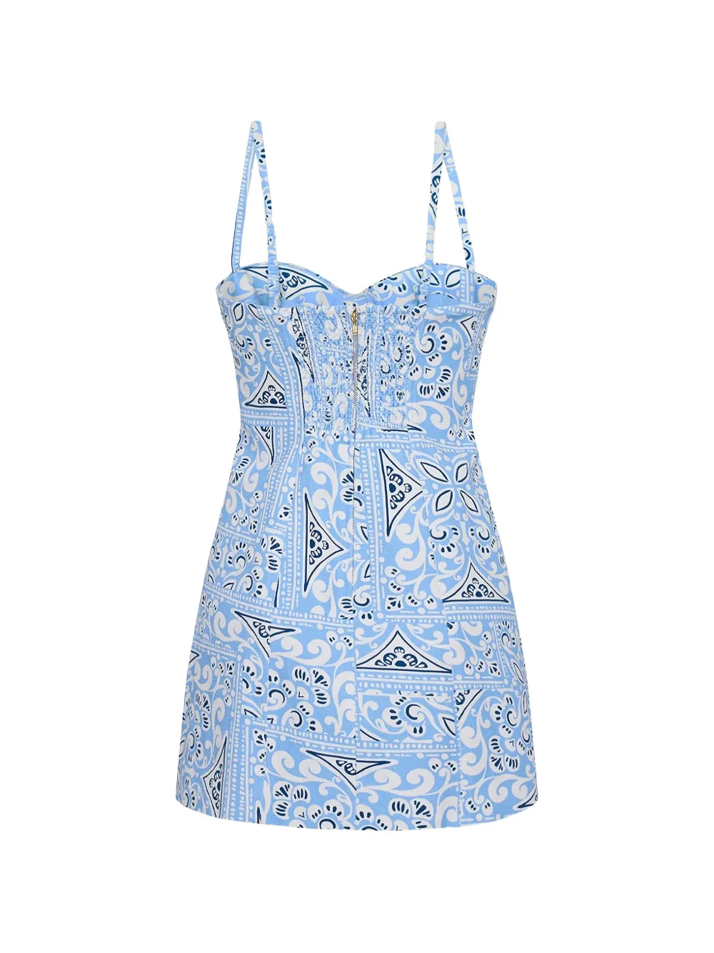 Cara Claudine mini-jurk met harttegel Blauw