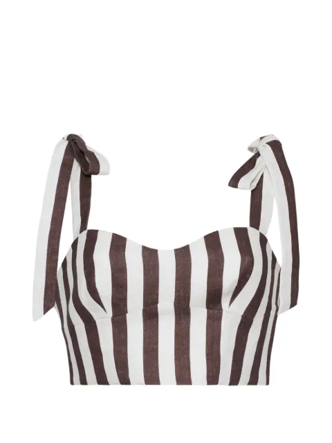 Cara Cara Faiza striped tie-fastening top