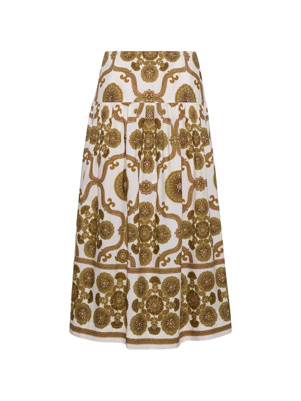 Cara Cara Diya floral-print midi skirt - Bianco