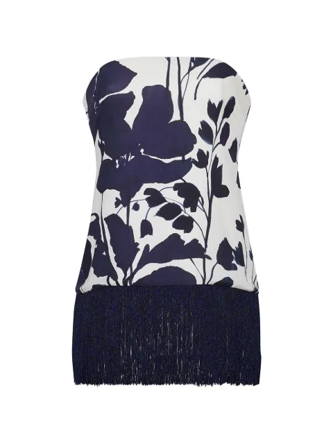 Cara Cara Blusa floral com franjas