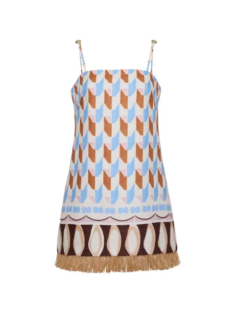 Cara Cara Valencia fringe-trim mini dress