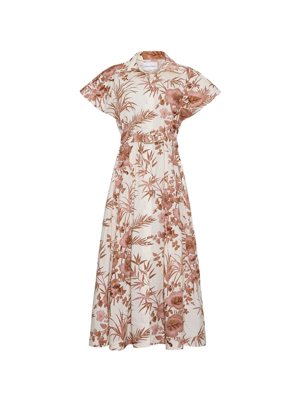 Cara Cara Sawyer floral-print midi dress - Weiß