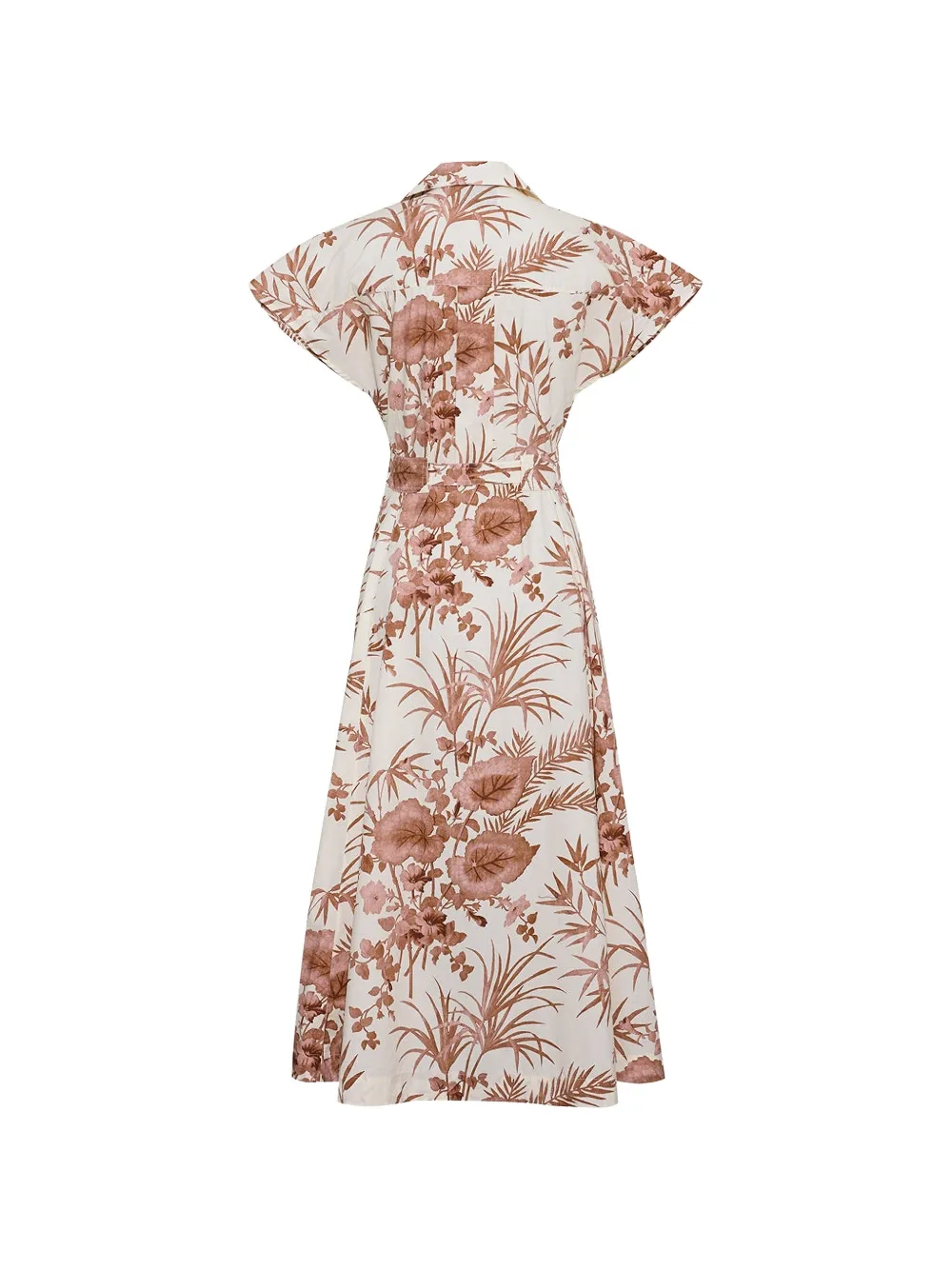 Cara Sawyer midi-jurk met bloemenprint Wit