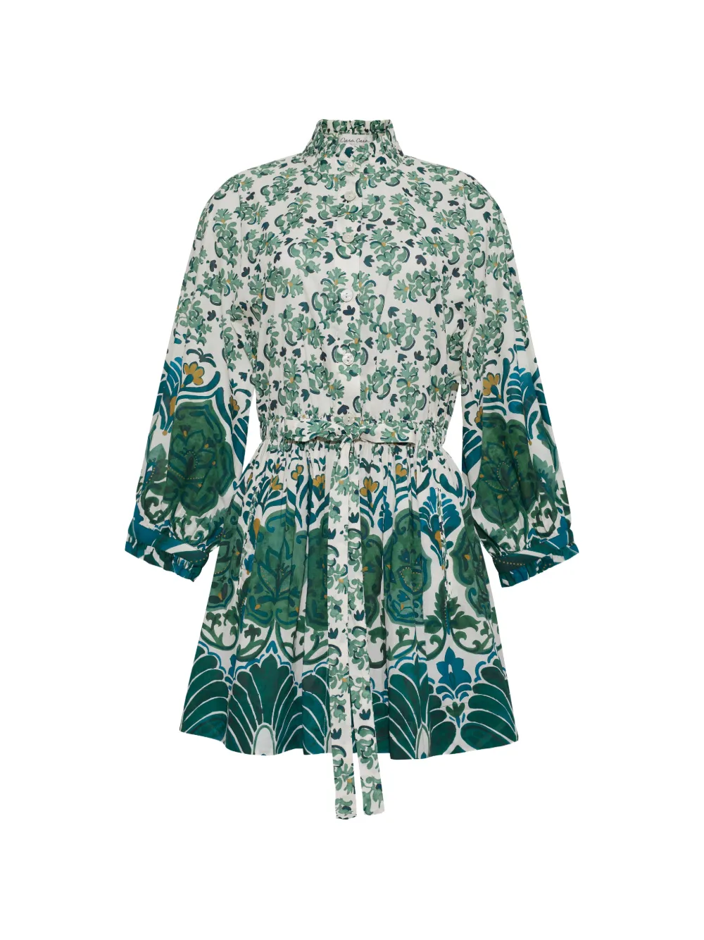 Cara Cara Beatrice floral-print mini dress - White