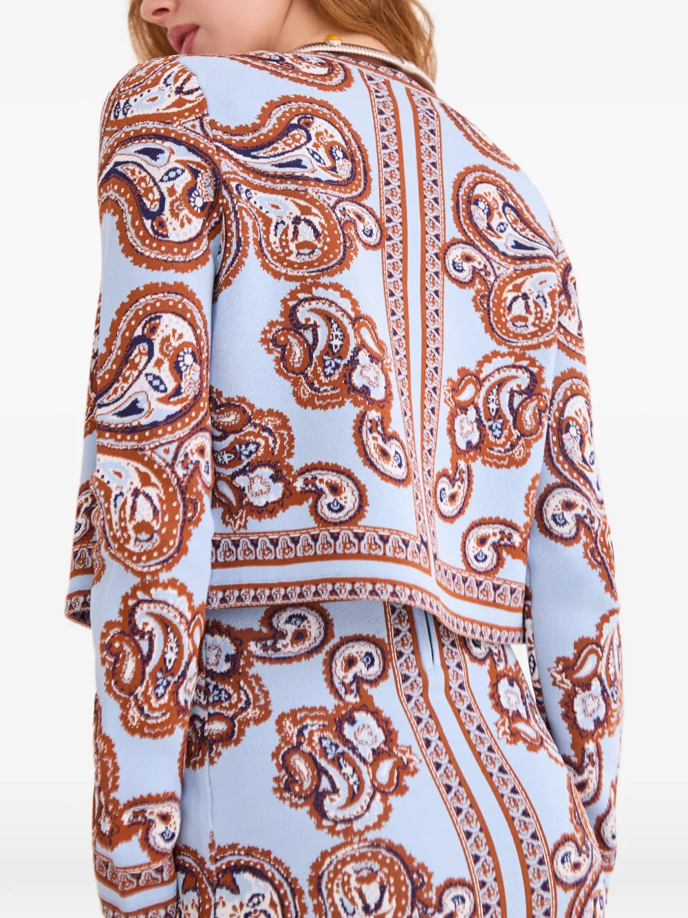 Cara Llana vest met paisley-print Blauw