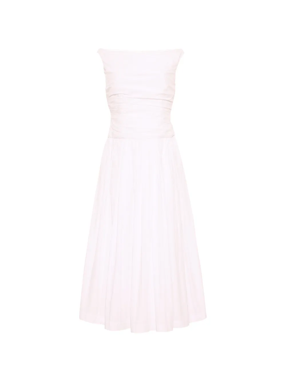Cara Cara Zora ruched midi dress - White