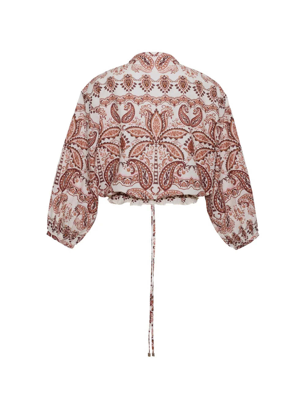 Cara Perrin top met paisley-print Wit