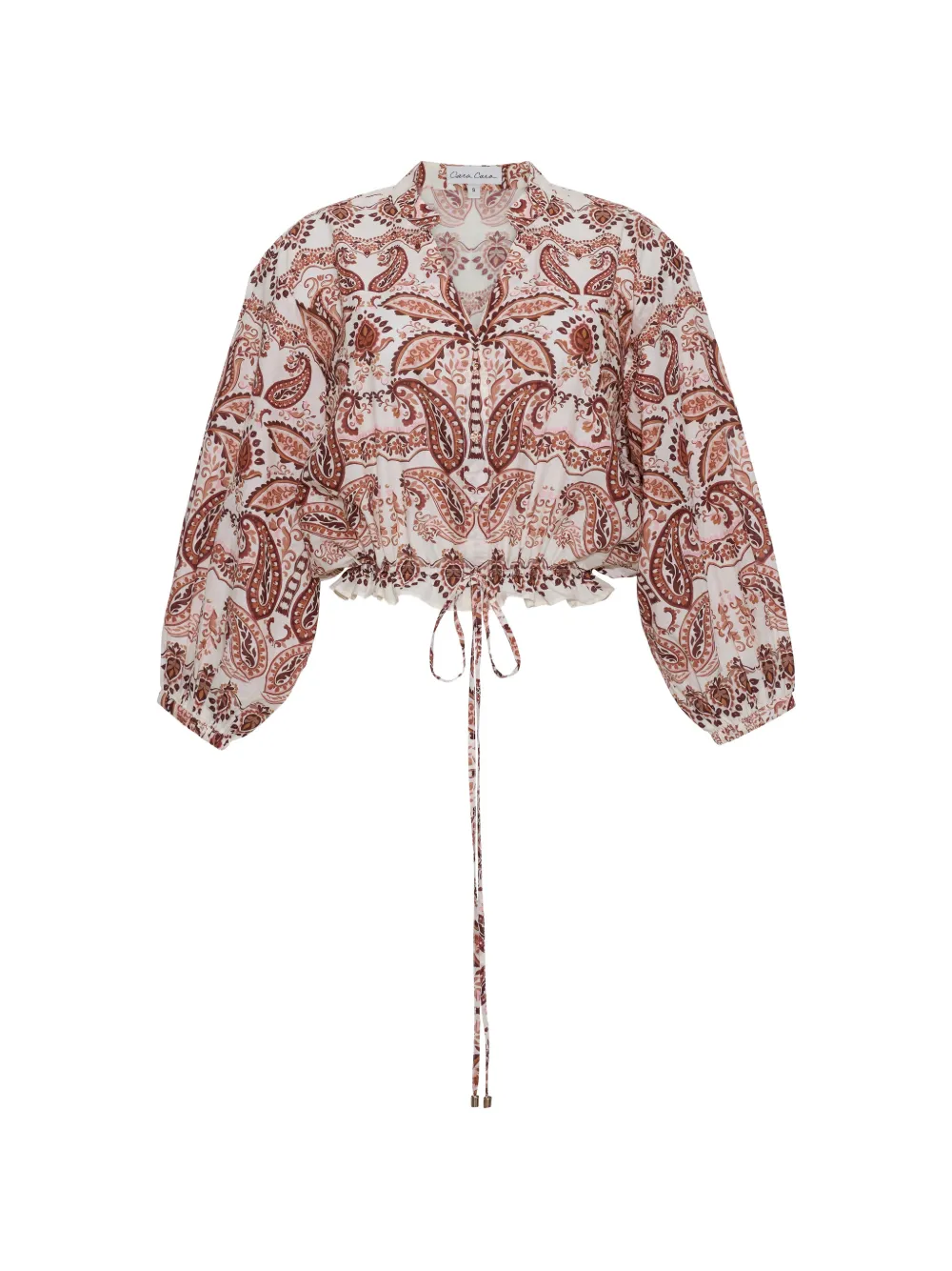 Cara Cara Perrin paisley-print top - Bianco