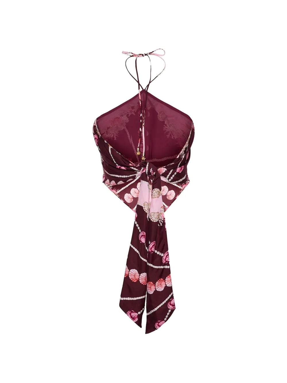 Cara Halternektop met print Rood