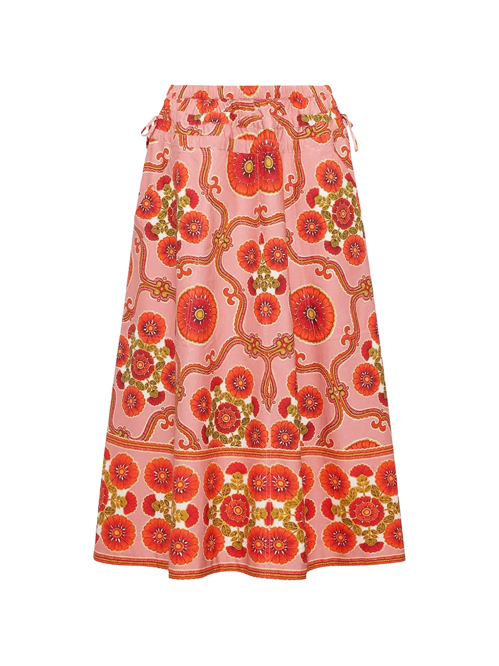Cara Cara Meret floral-print midi skirt - Red