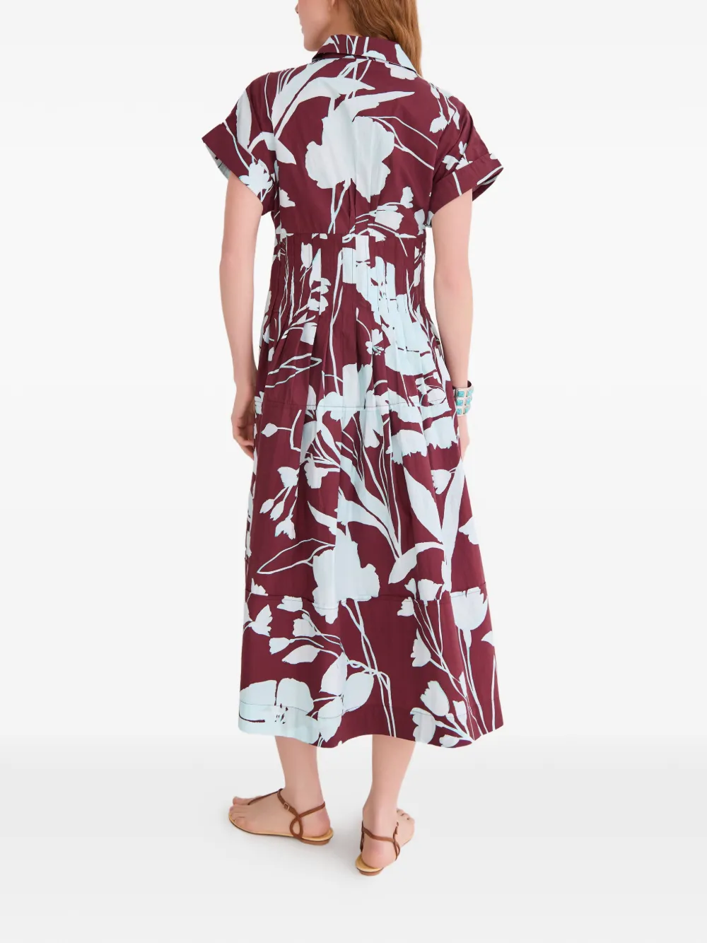 Cara Nash midi-jurk met bloemenprint Rood