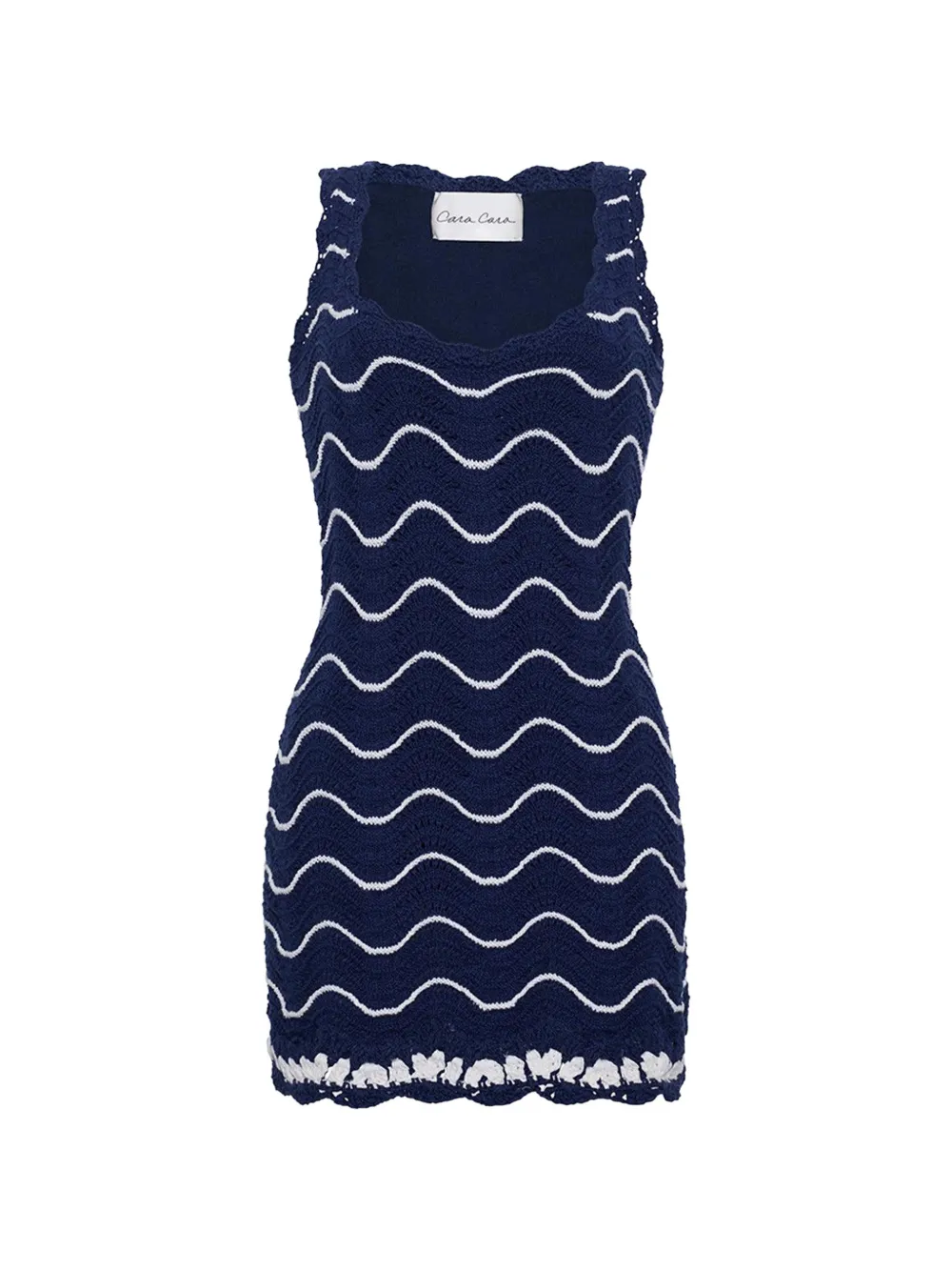 Cara Cara Orel zigzag-knit mini dress - Blue