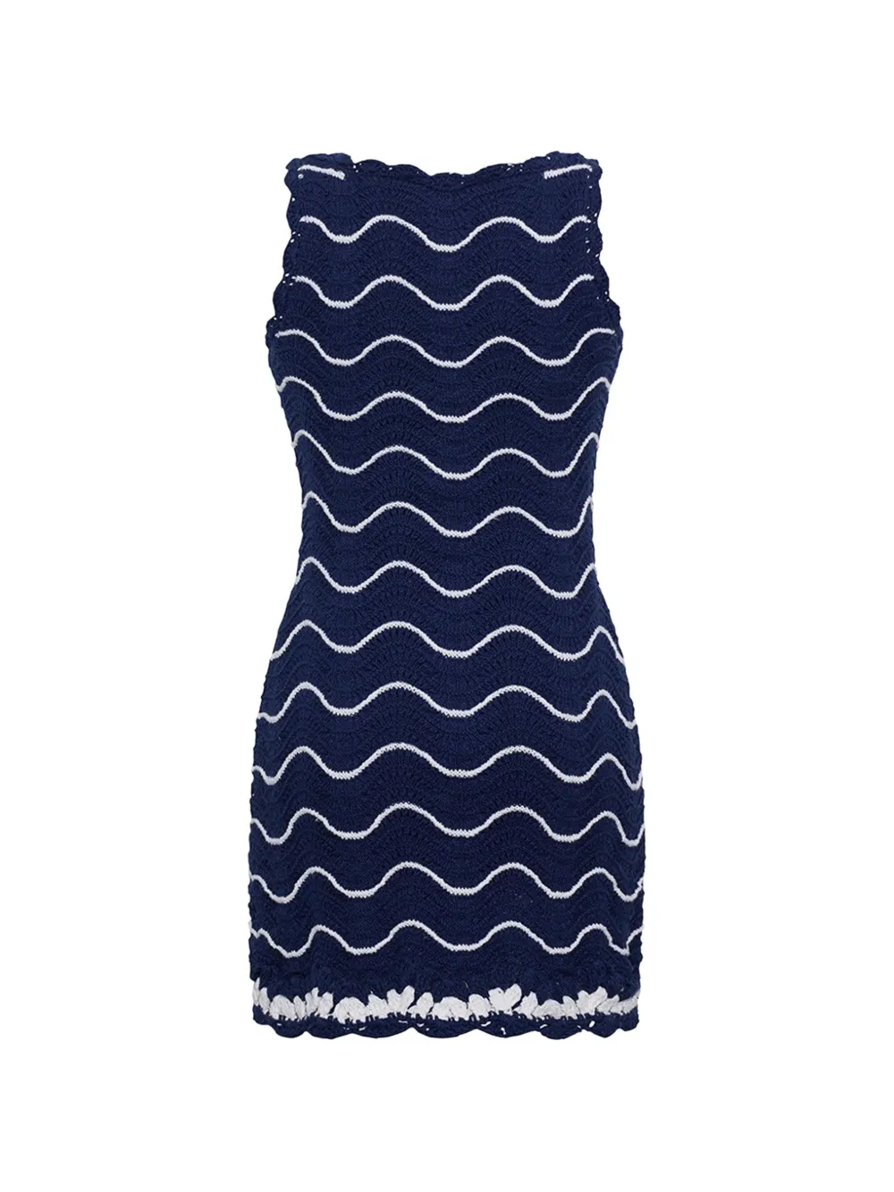 Cara Orel mini-jurk met zigzag-patroon Blauw