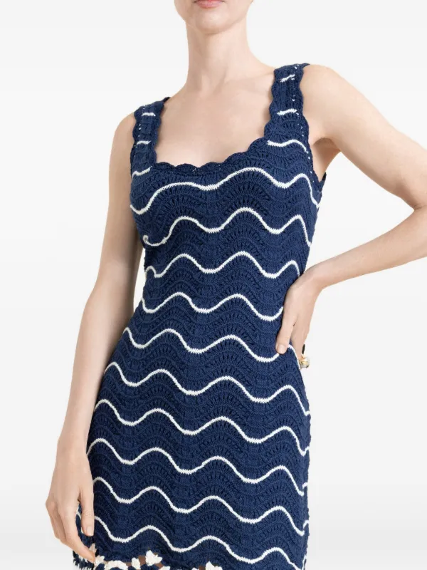 cara cara knit dress Cara Cara Orel Zigzag-knit Cotton Mini Dress