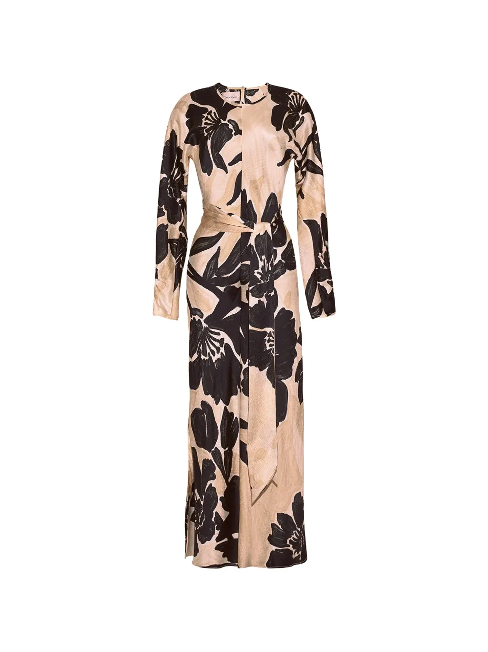 Cara Cara floral-print belted maxi dress - Nude