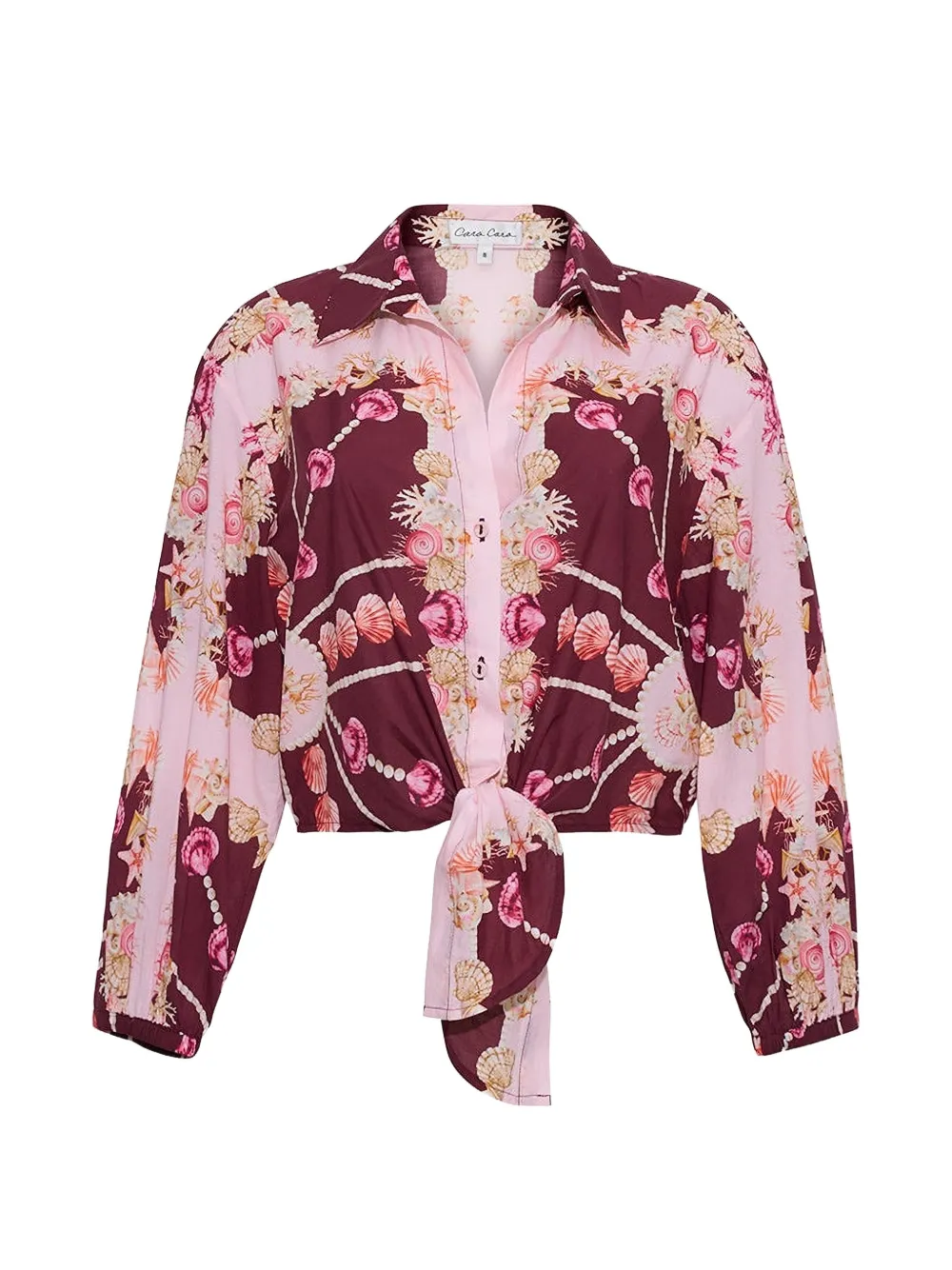 Cara Cara Rumson seashell-print shirt - Red