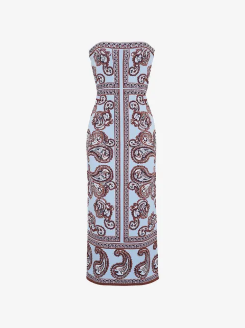 Cara Cara vestido midi con estampado de cachemira