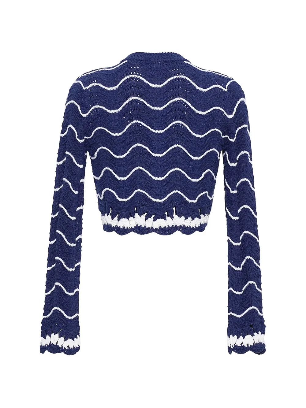 Cara Louise gebreid vest Blauw