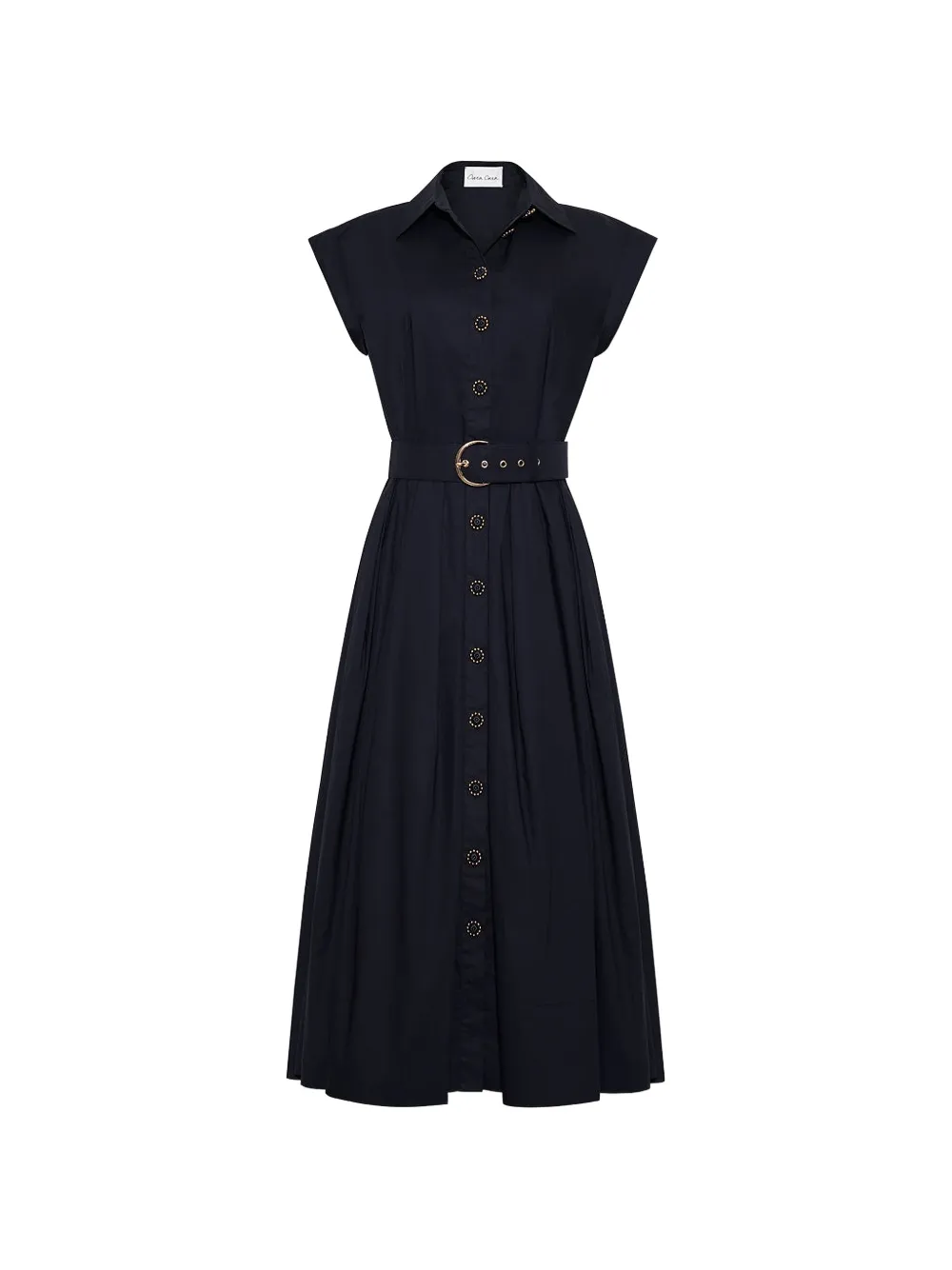 Cara Cara Octavia belted midi dress - Nero