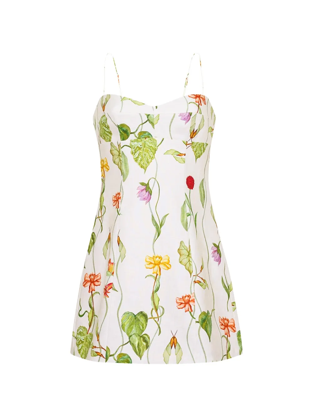 Cara Cara Cherry floral-print mini dress - White