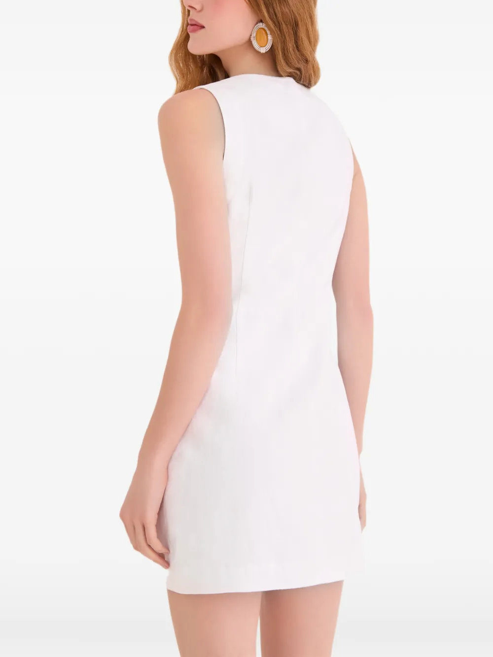 Cara Rhapsody mini-jurk met schelpenknoop Wit