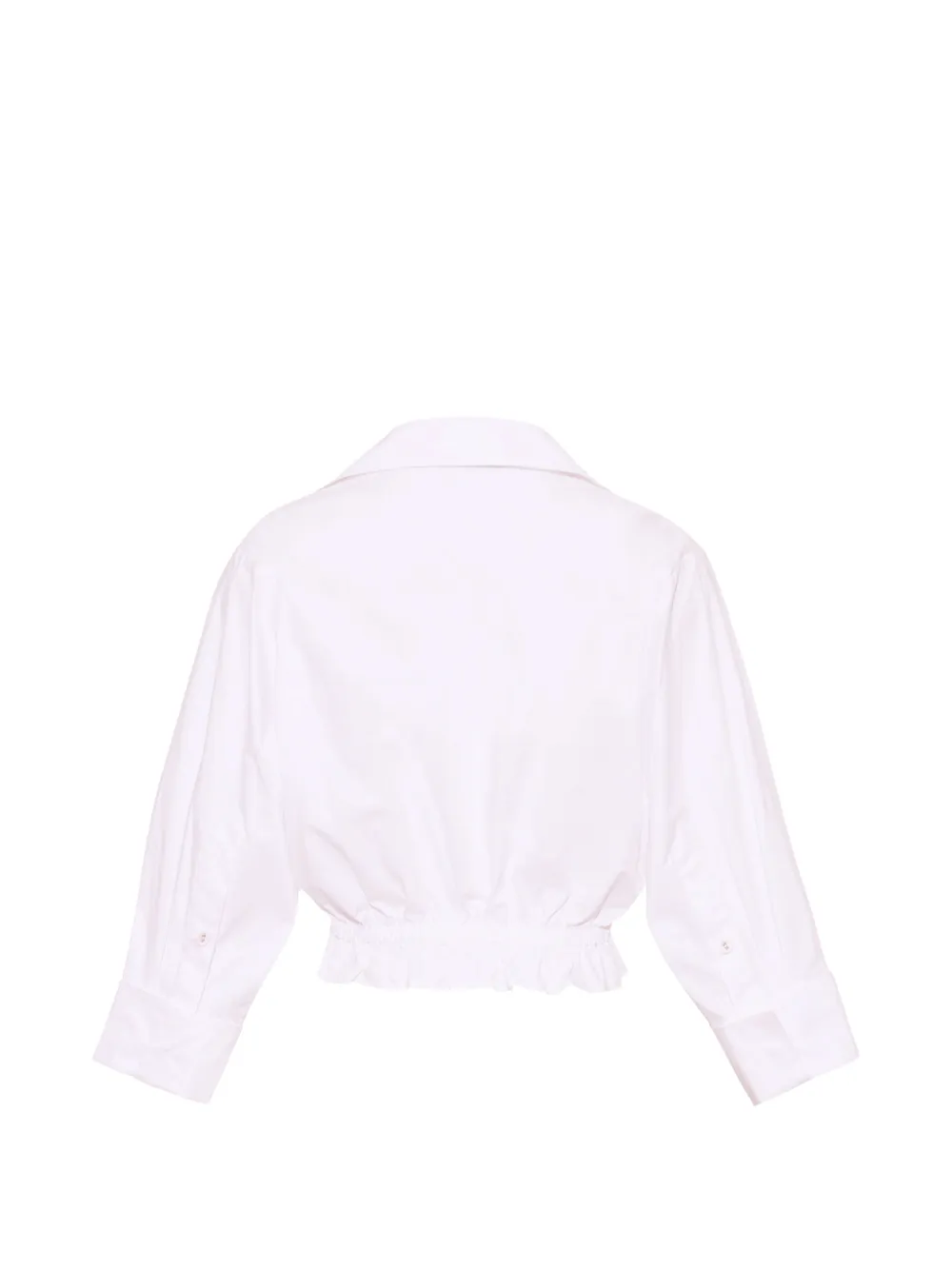 Cara Oscar blouse met trekkoord afwerking Wit