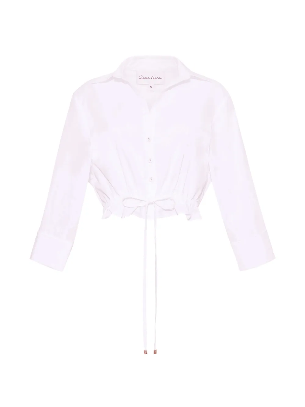 Cara Cara Oscar drawstring-hem shirt - Bianco
