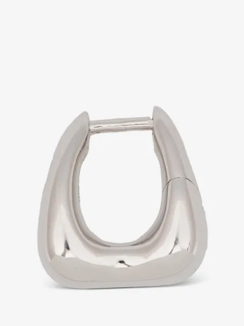 Maria Black Satchel Bend Huggie earrings