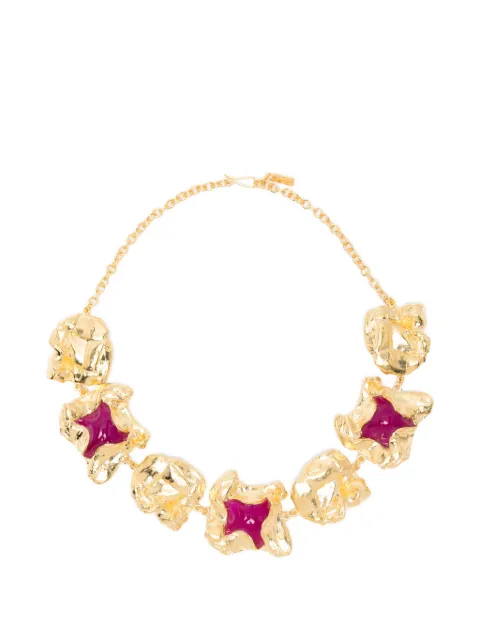Completedworks resin-embellished hammered necklace