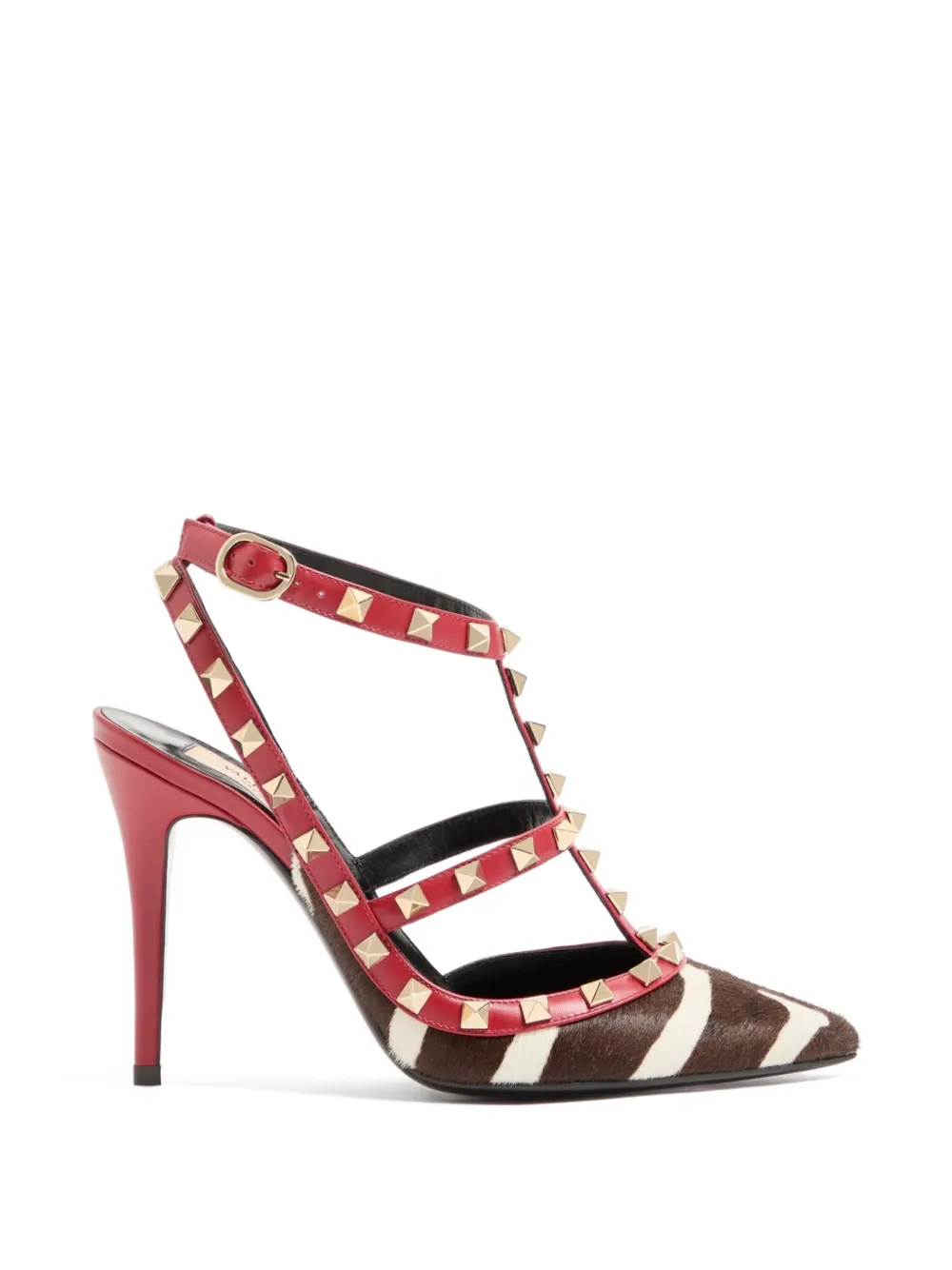 Valentino Garavani Rockstud Pumps in pony-effect calfskin 100mm - 0A8