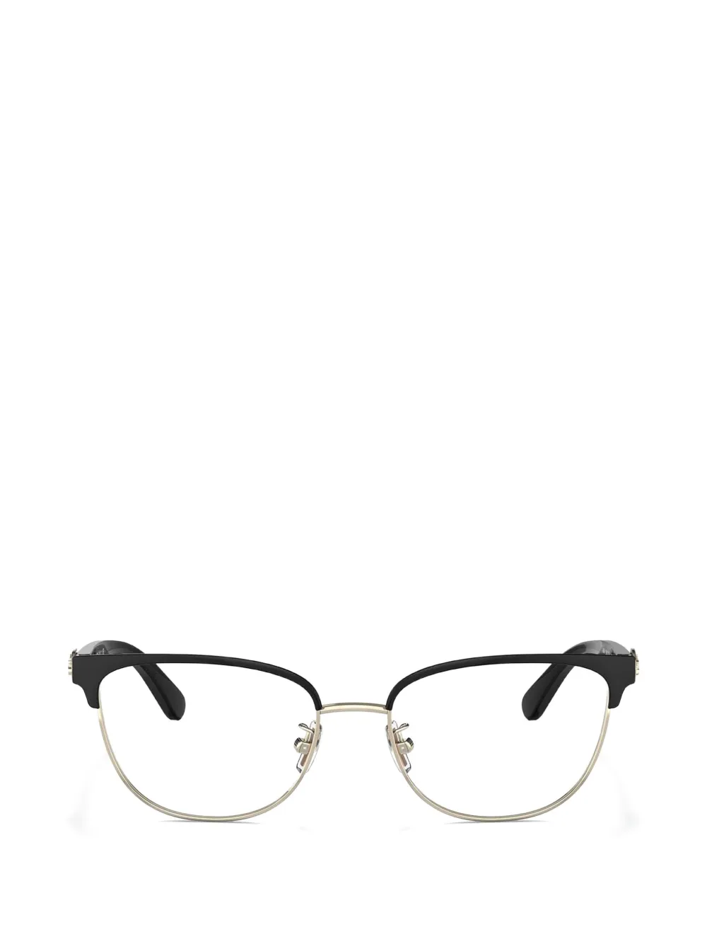 Coach Occhiali da sole cat-eye con placca logo - Nero