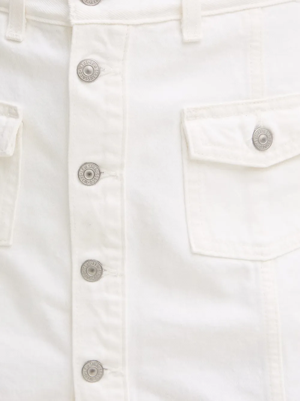 Levi's button-up cargo mini skirt Wit