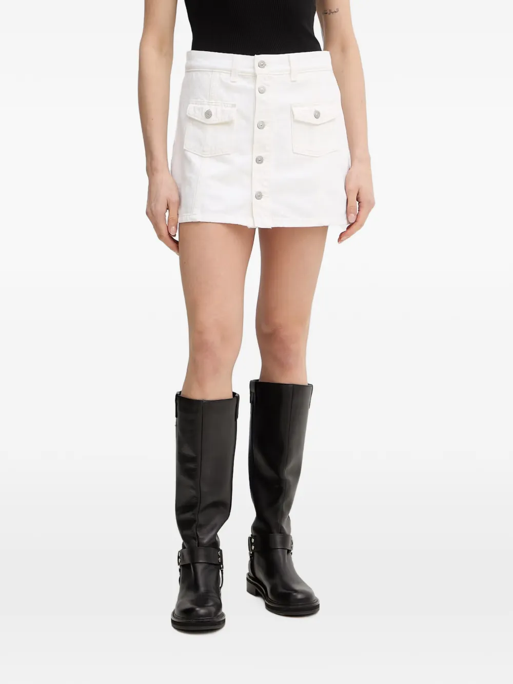 Levi's Minigonna cargo con bottoni - Bianco