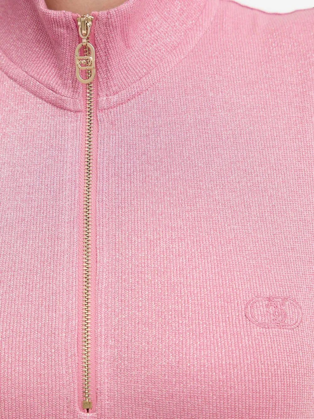 LIU JO Mouwloze top met kwartrits Roze