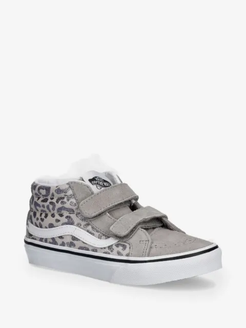 Vans Kids SK8-Mid leopard-print touch-strap sneakers