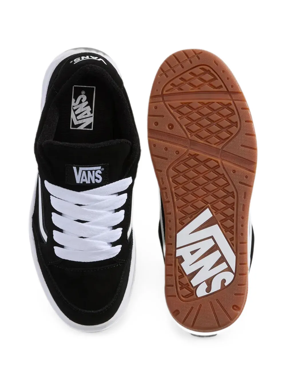 Vans Kids Hylane logo-patch panelled sneakers Zwart