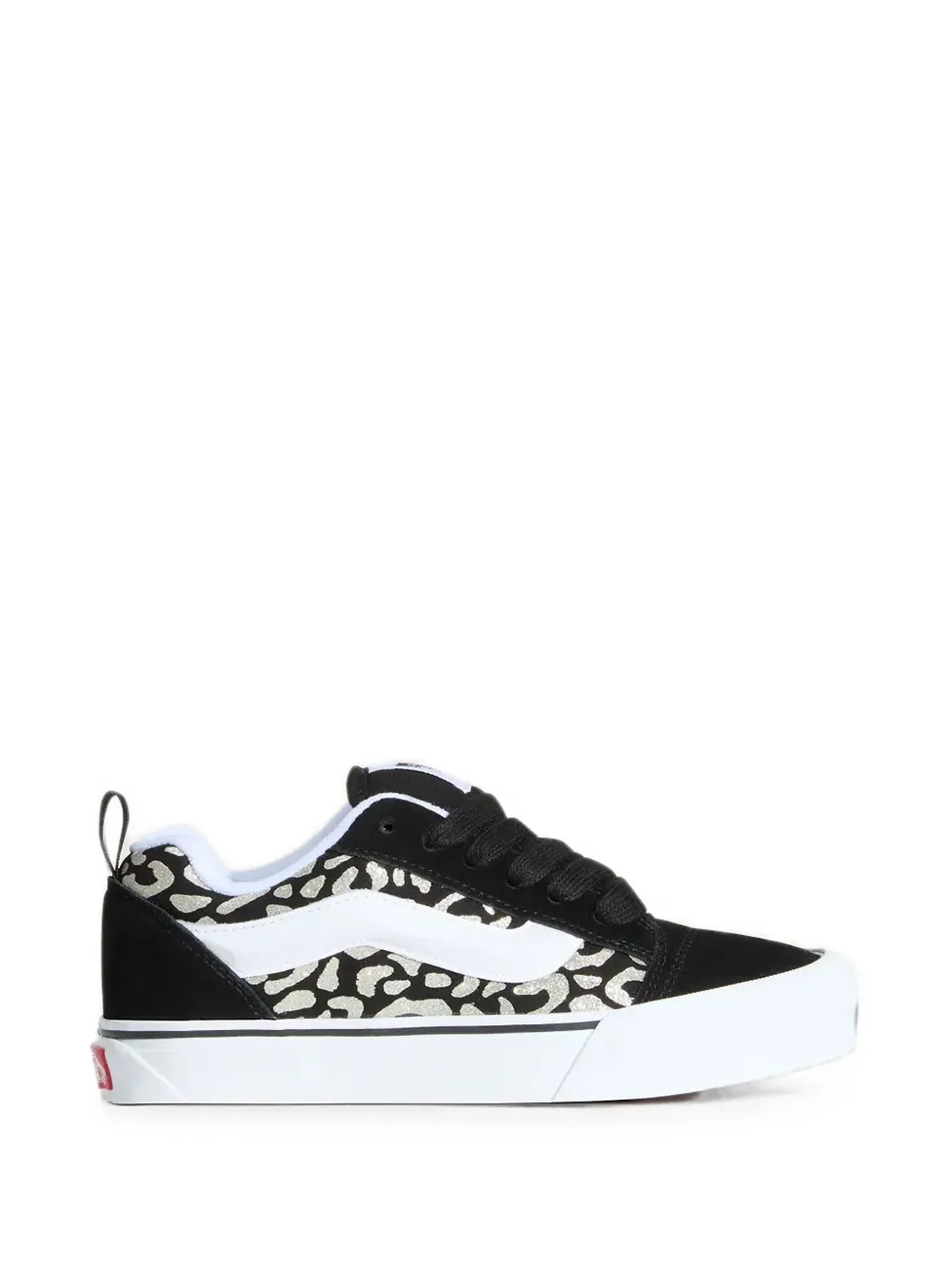 Vans Kids Knu Skool leopard-print low-top sneakers Zwart