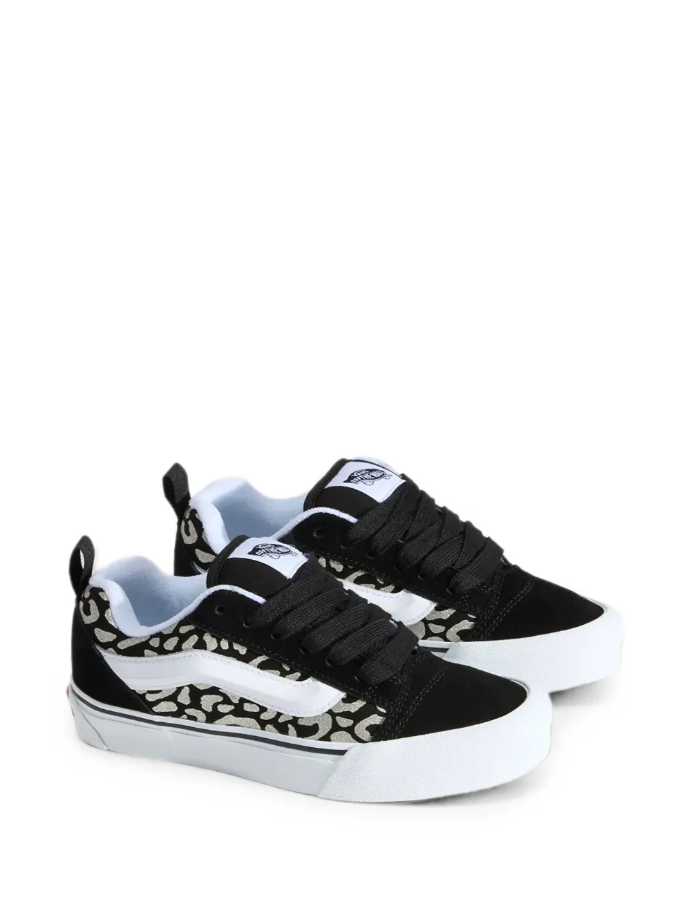 Vans Kids Knu Skool leopard-print low-top sneakers - Nero