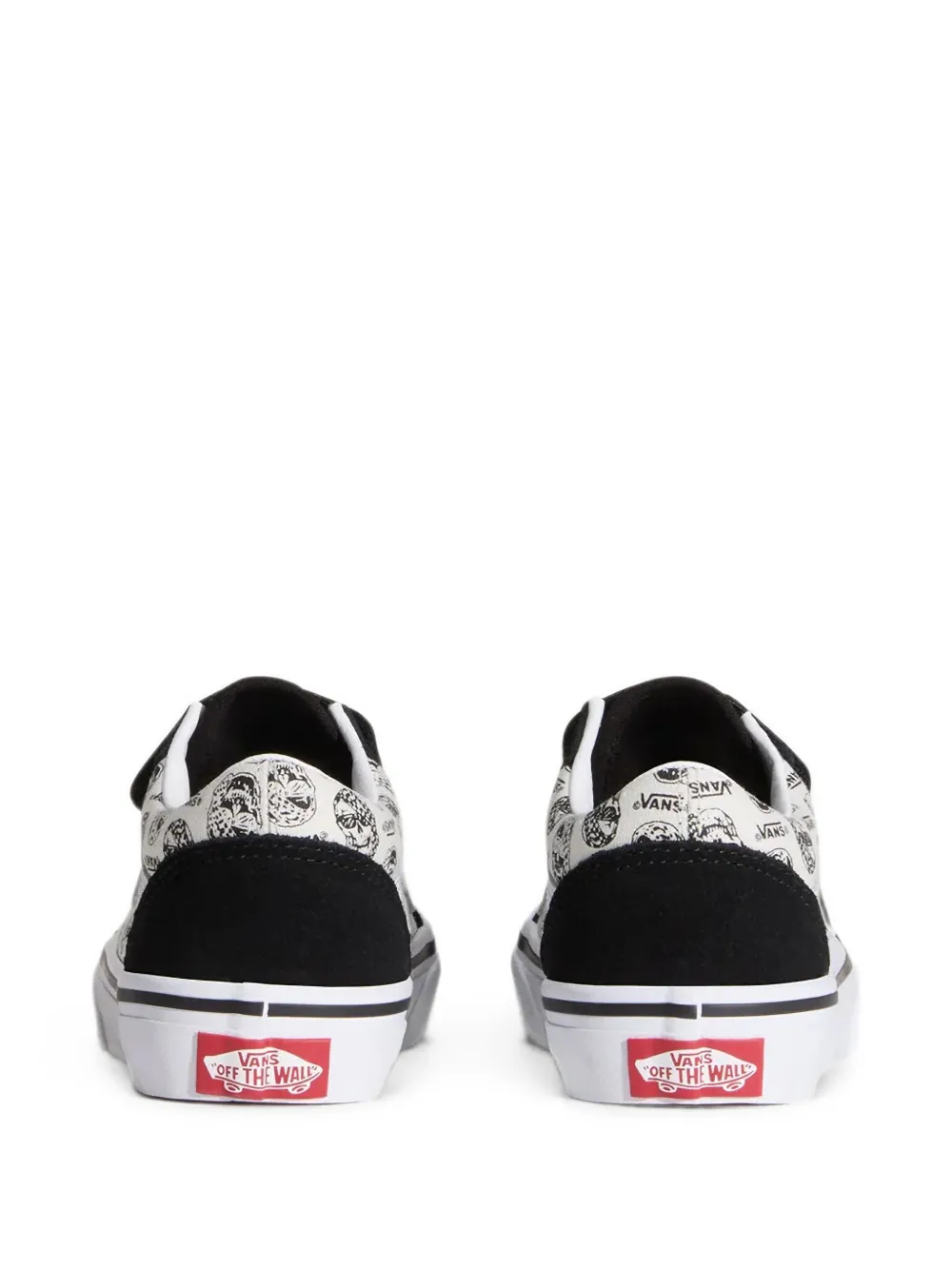 Vans Kids Old Skool V skull print low-top sneakers Wit