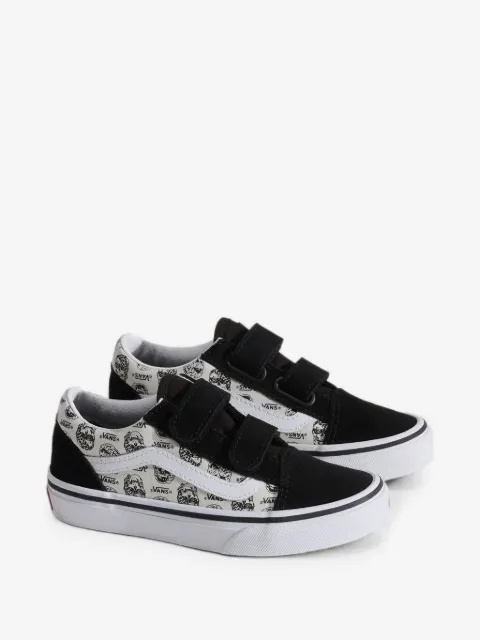 Vans Kids Old Skool V skull print low-top sneakers