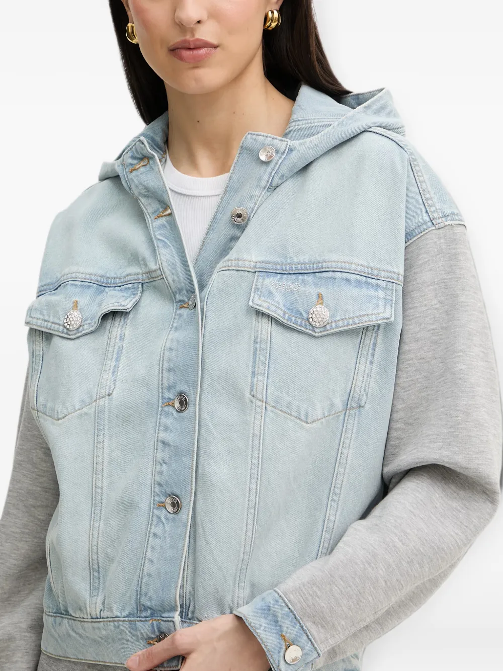 LIU JO Denim jack met capuchon Blauw