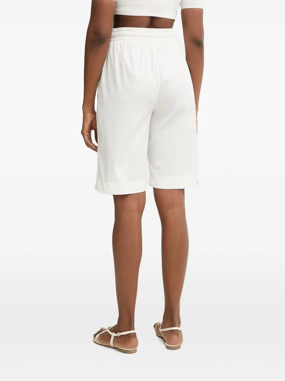 LIU JO Shorts met geborduurd logo Wit