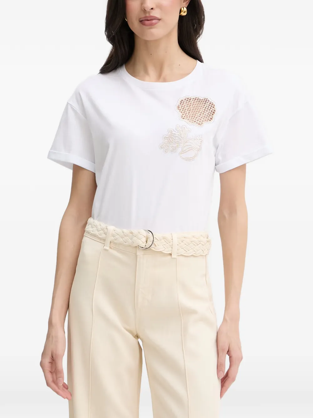 LIU JO embellished T-shirt - Weiß