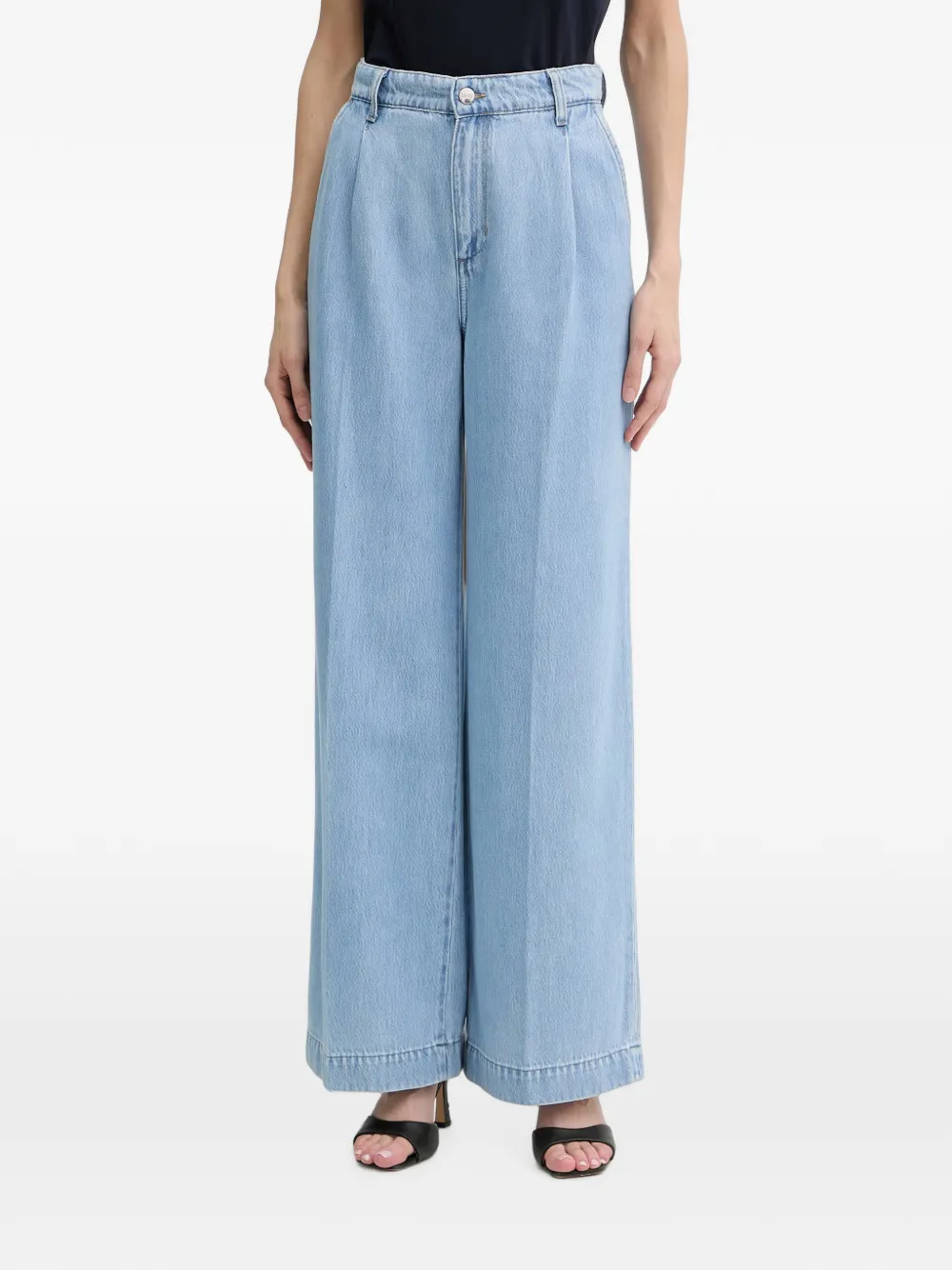 LIU JO pleated wide-leg jeans - Blau