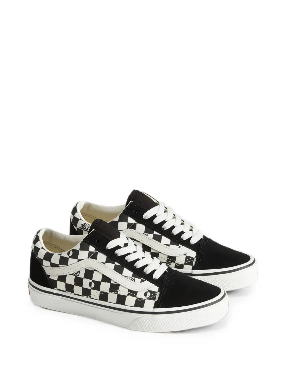 Vans Kids Old Skool checkerboard sneakers Zwart