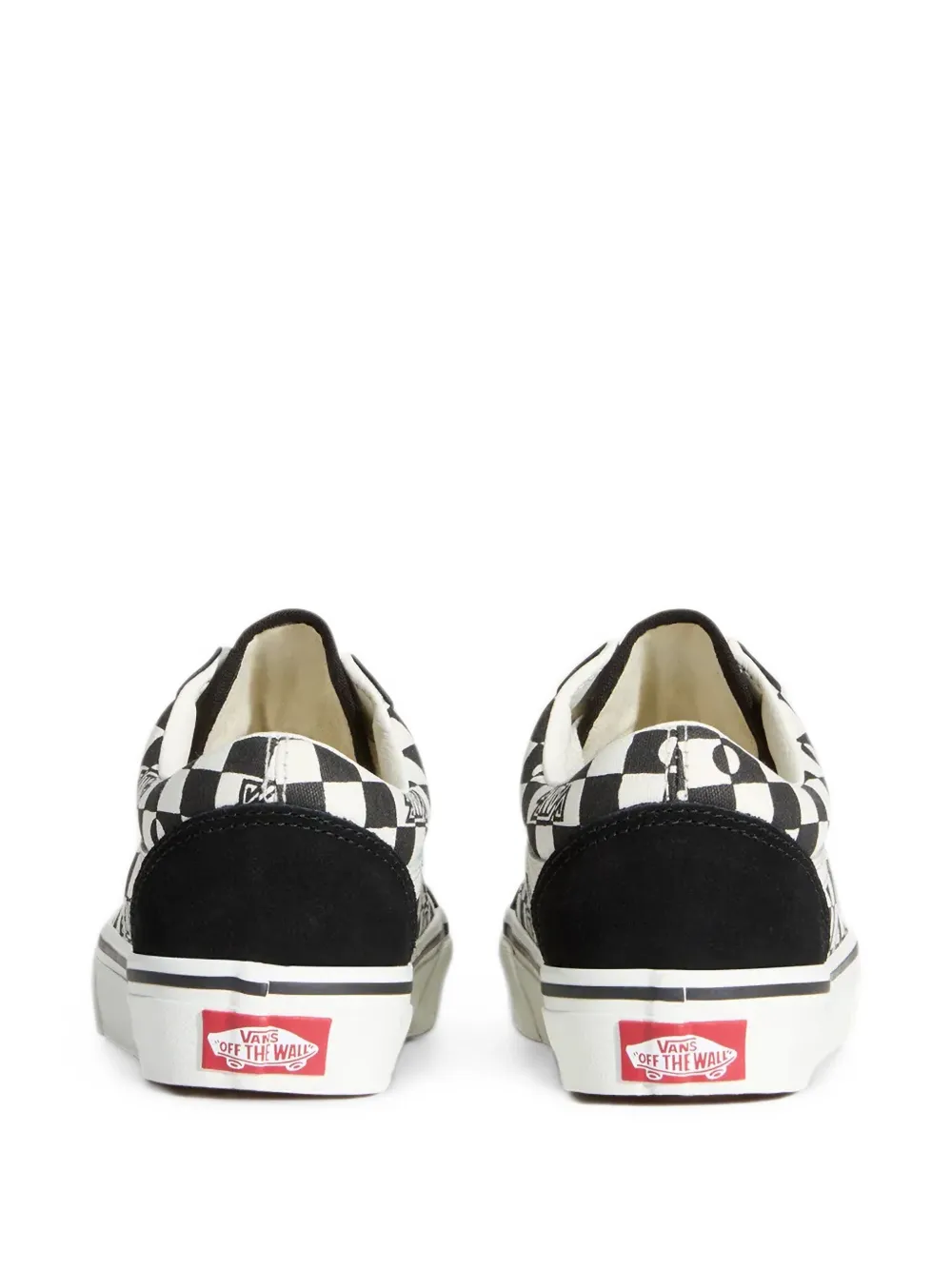 Vans Kids Old Skool checkerboard sneakers Zwart