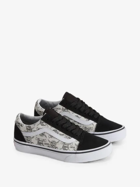 Vans Kids Old Skool skull-print sneakers