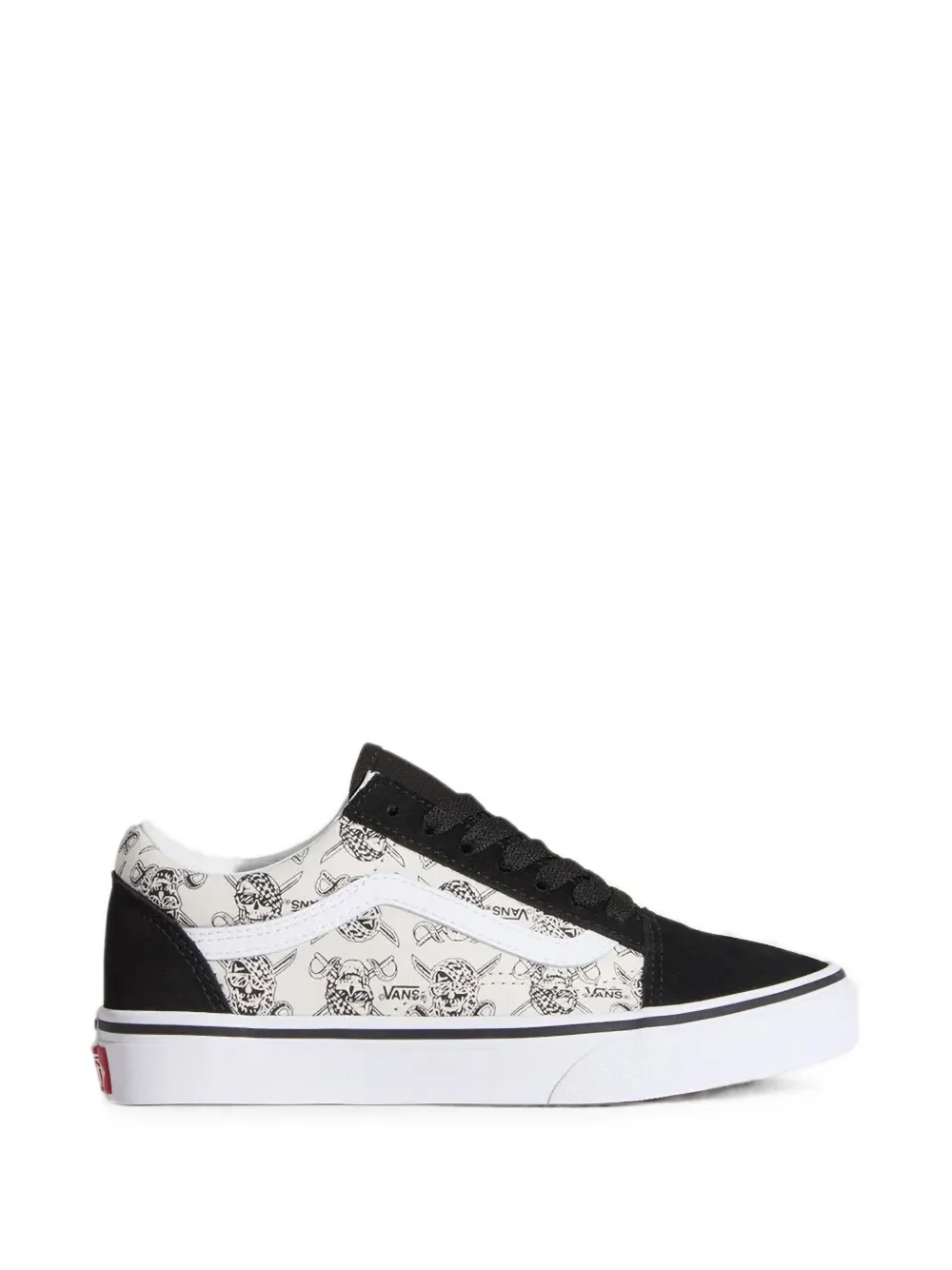 Vans Kids Old Skool skull-print sneakers Wit