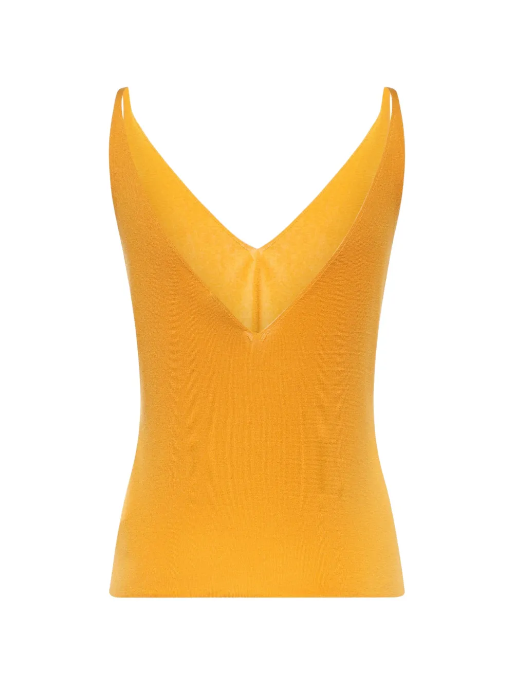 Loro Piana V-neck Knitted Top in Orange, view 2