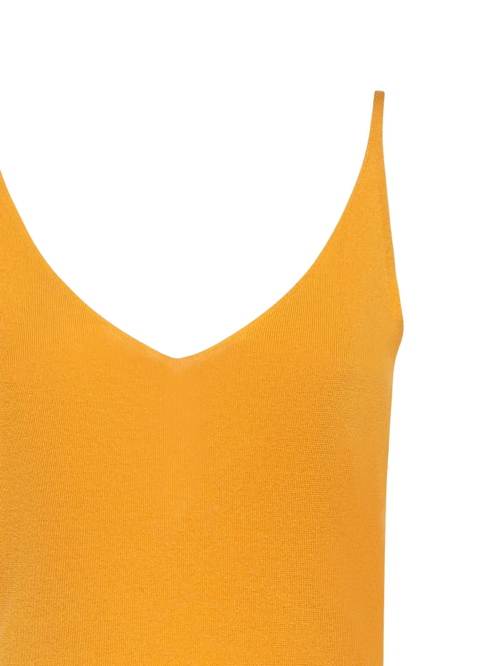 Loro Piana V-neck Knitted Top in Orange, view 3